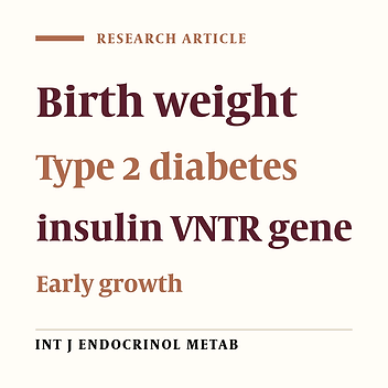 Insulin Gene Variable Number of Tandem Repeat Genotype, Early Growth and Glucose Metabolism in Adult Life
