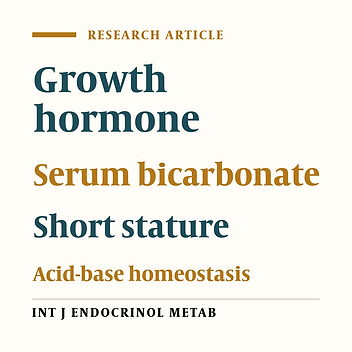 Acid-base Homeostasis in Children With Growth Hormone Deficiency