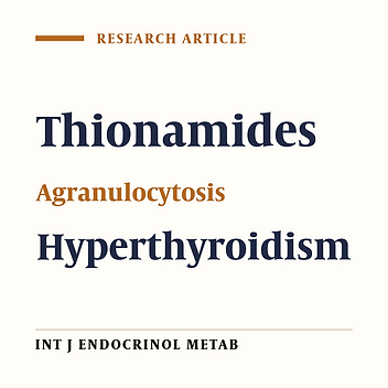 Thionamide Associated Agranulocytosis: Low Incidence with Low Doses of Methimazole