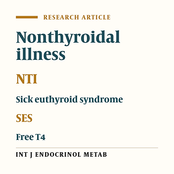 Thyroid Function Tests in N onthyroidal Illness: Correction by Mathematical Method