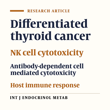Serum Containing Inhibitory Factors Which Inhibit Natural Cytotoxicity in Patients With Differentiated Thyroid Cancer