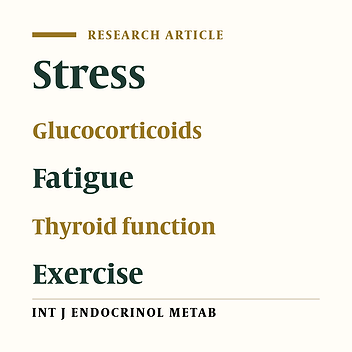Strenuous, Fatiguing Exercise: Relationship of Cortisol to Circulating Thyroid Hormones