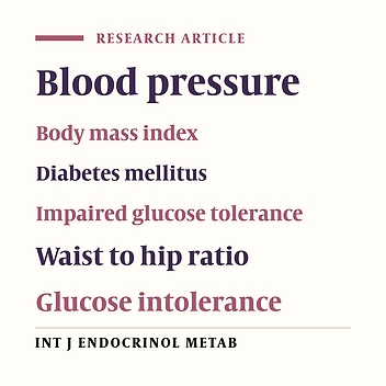 The Relationship Between Glucose Intolerance and Blood Pressure,Body Mass Index, and Waist to Hip Ratio in Tehran Urban Population: "Tehran Lipid and Glucose Study"