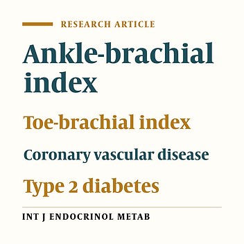 Correlation between the Ankle – Brachial and Toe – Brachial Indexes and Coronary Artery Disease in Patients with Type 2 Diabetes