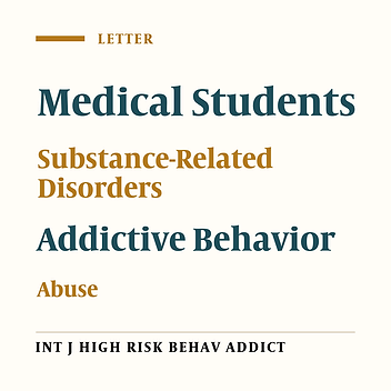 Early Risk Indicator of Chemical Dependence: A Comparison Between Emergency and Non-emergency Medicine Residents and Specialists