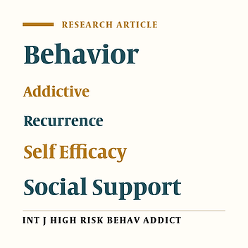 The Role of Self-Efficacy Beliefs and Social Support on Prediction of Addiction Relapse