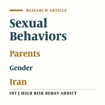 Determinants of Risky Behaviors in Youth: A Gender-Based Study