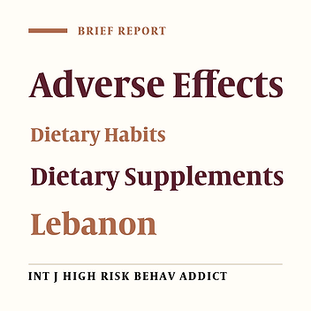 Dietary Supplement Use in Sport Gyms in Lebanon: Are They Necessary and are There Side-Effects?