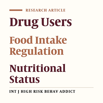 Evaluation of Nutritional Status in Drug Users Referred to the Center of Drug Dependency Treatment in Zahedan