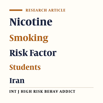 Prevalence, Patterns, and Socio-Demographic Correlates of Nicotine Use in a Sample of Iranian University Students