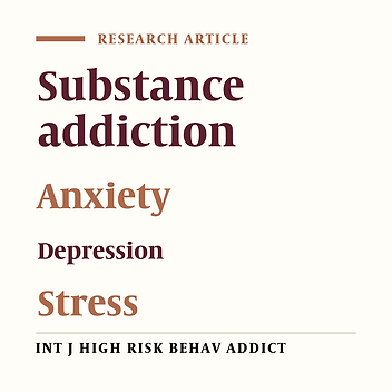 Effectiveness of Stress Management Skill Training on the Depression, Anxiety and Stress Levels in Drug Addicts after Drug Withdrawal