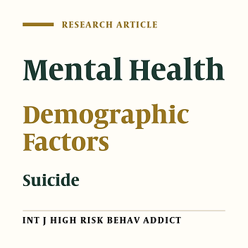 Investigation of the Demographic Characteristics and Mental Health in Self-Immolation Attempters