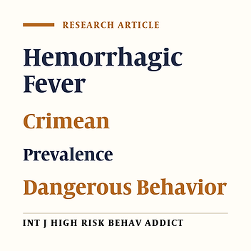 Prevalence of Crimean-Congo Hemorrhagic Fever Among High Risk Human Groups