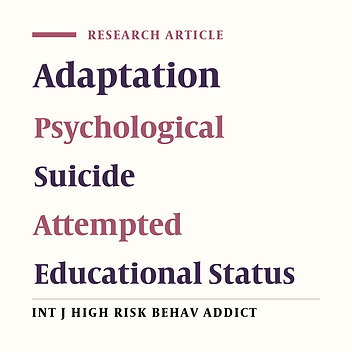 Coping Strategies in People Attempting Suicide