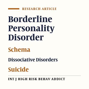 Borderline Personality Features in Students: the Predicting Role of Schema, Emotion Regulation, Dissociative Experience and Suicidal Ideation