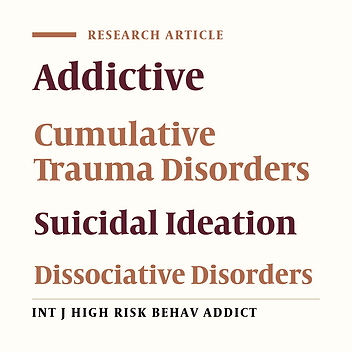 Predicting Addiction Potential on the Basis of Early Traumatic Events, Dissociative Experiences, and Suicide Ideation