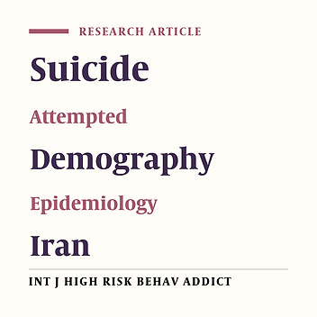 Epidemiology of Suicide and its Associated Socio-demographic Factors in Patients Admitted to Emergency Department of Zahedan Khatam-Al-Anbia Hospital