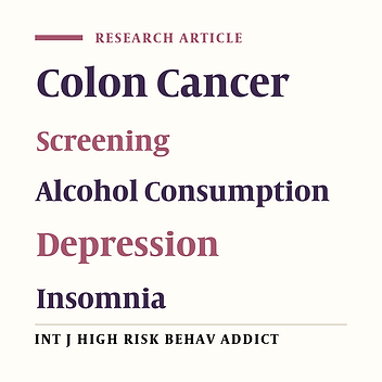 Alcohol Consumption, Depression, Insomnia and Colorectal Cancer Screening: Racial Differences