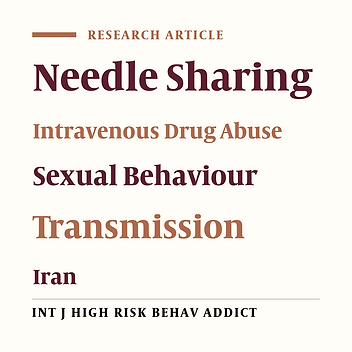 Developing a Brief Scale to Measure HIV Transmission Risk Among Injecting Drug Users