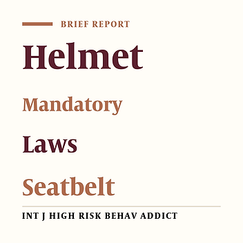 Seatbelt and Helmet Use and Associated Factors in a Metropolitan Area
