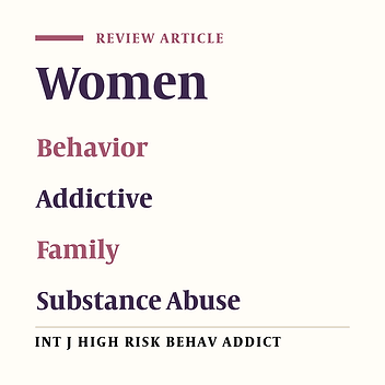 Family Risk Factors Among Women With Addiction-Related Problems: An Integrative Review