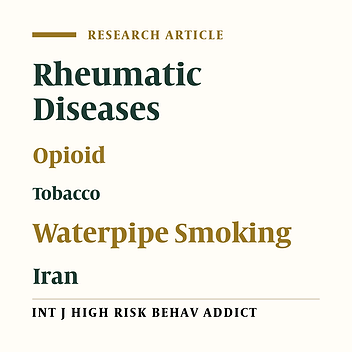 Opioid Use and Tobacco Smoking in Patients With Rheumatic Diseases