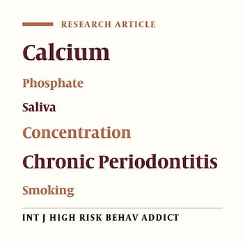 Effect of Cigarette Smoking and Body Mass Index on Salivary Calcium and Phosphate Concentration in Chronic Periodontitis Patients