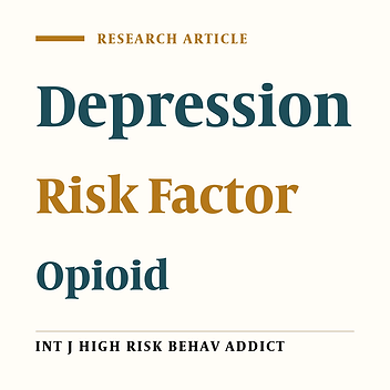 Depression as a Risk Factor for Relapse After Inpatient Opioid Detoxification: 1-Year Follow-Up Study