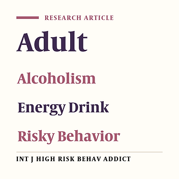 Survey on Energy Drink Consumption Among the Adult Population in Sicily: Do New Drinking Habits Associate with the Risk of Alcoholism in the Crib of Mediterranean Diet?