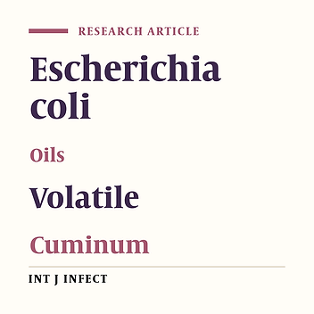 Antibacterial activities of Cuminum cyminum Linn. Essential Oil Against Multi-Drug resistant Escherichia coli