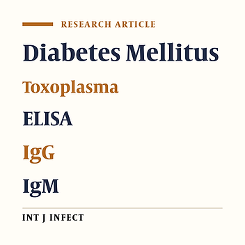 Investigation of IgG and IgM Antibodies Against Toxoplasma gondii Among Diabetic Patients