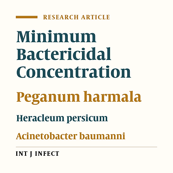 Antimicrobial Activity of Peganum harmala and Heracleum persicum Against Acinetobacter  baumannii