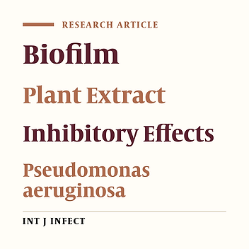 Inhibitory Effects of Plant Extracts on Pseudomonas aeruginosa Biofilm Formation