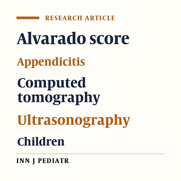 Evaluation of Clinical and Imaging Findings in Children with Diagnosis of Acute Appendicitis