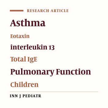 Clinical Significance of the Dynamic Changes in Serum Eotaxin, Interleukin 13 and Total IgE in Children with Bronchial Asthma