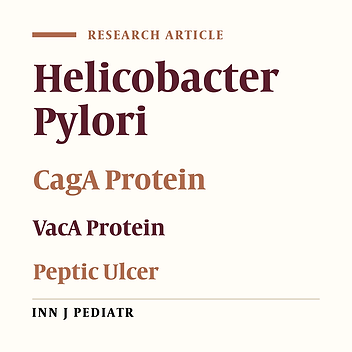 Association between Helicobacter pylori, cagA, and vacA Status and Clinical Presentation in Iranian Children