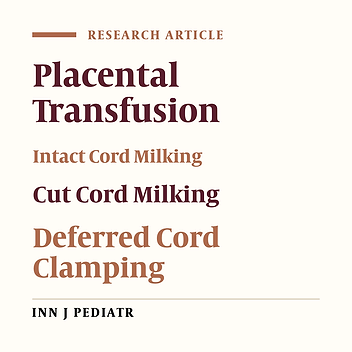 Different Placental Transfusion Strategies and Their Effects on Short - Term Hematological Parameters in Term Infants