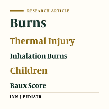 Prediction of Mortality in Pediatric Burn Injuries: R-Baux Score to Be Applied in Children (Pediatrics-Baux Score)
