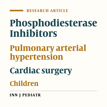 Additive Effect of Phosphodiesterase Inhibitors in Control of Pulmonary Hypertension after Congenital Cardiac Surgery in Children