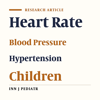 Association of High Blood Pressure with Heart Rate Variability in Children