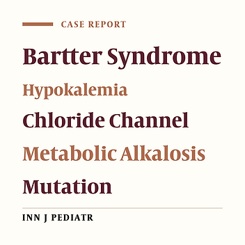 A Chinese Girl with Bartter Syndrome Type III due to a Novel Mutation and/or Single Nucleotide Polymorphisms (SNPs) in CLCNKB Gene