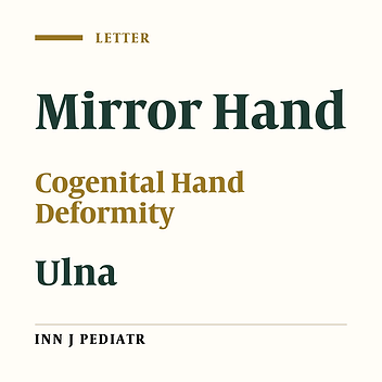 Exellent Result of a Mirror Hand Anomaly Treatment