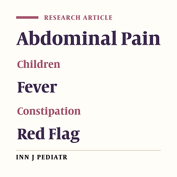 Red Flags of Organic Recurrent Abdominal Pain in Children: Study on 100 Subjects