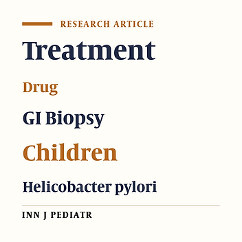 Eradication of Helicobacter pylori in Children by Triple Therapy Regimens of Amoxicillin, Omeprazole, and Clarithromycin or Azithromycin