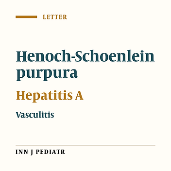 Association of Henoch-Schoenlein Purpura with Hepatitis A