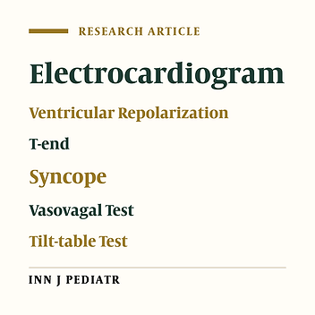 T-Peak to T-End Abnormality in Pediatric Patients with Syncope