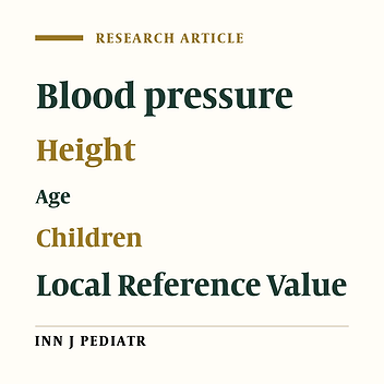 Blood Pressure Standards for Shiraz (Southern Iran) School Children in Relation to Height