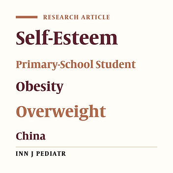 Obese Chinese Primary-School Students and Low Self-Esteem: A Cross-Sectional Study