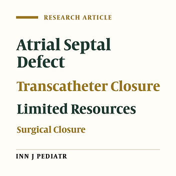 Transcatheter Closure of Atrial Septal Defects in a Center With Limited Resources: Outcomes and Short Term Follow-Up