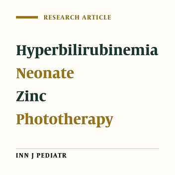 Evaluation of Serum Zinc Levels in Hyperbilirubinemic Neonates Before and After Phototherapy